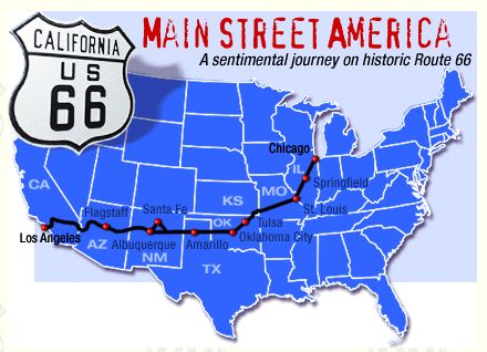 Road Map Route 66