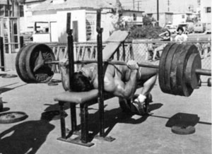 Franco Columbu Bench Pressing