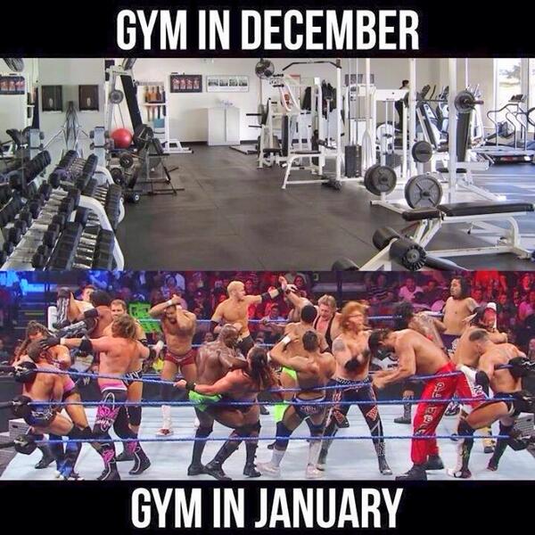 Gym in December VS Gym in January