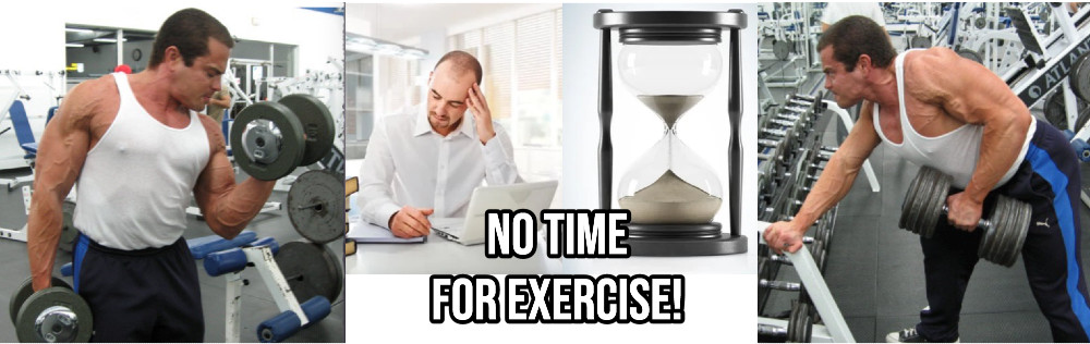 I have no time to exercise (12-hour days, 2-hour commute, four kids, home chores). Looking for suggestions?