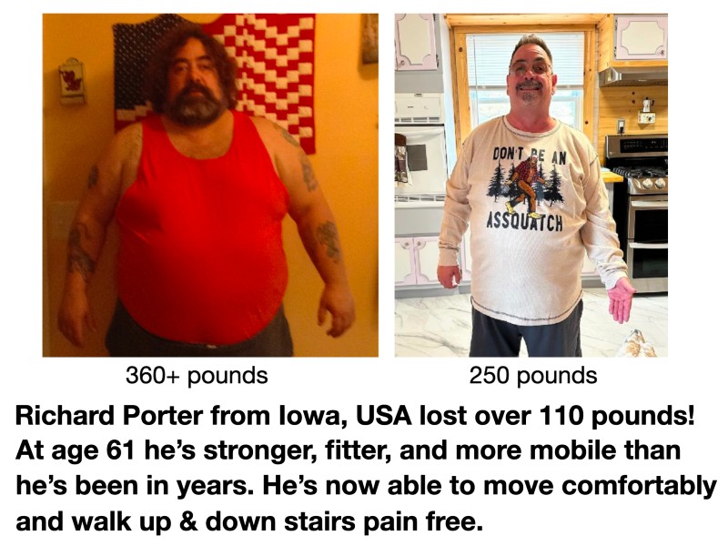 Richard Porter lost 110 pounds and is stronger and fitter than he's been in years.