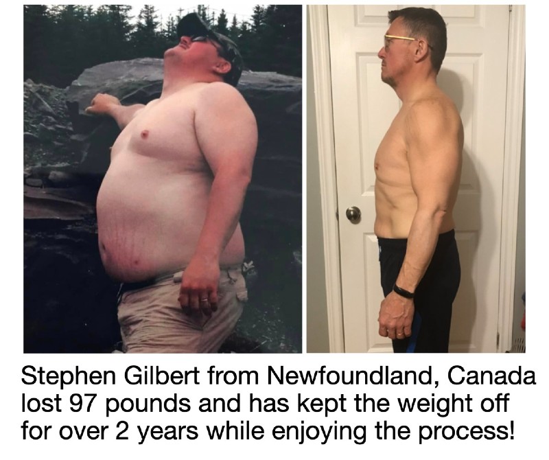 Stephen Gilbert lost 97 pounds
