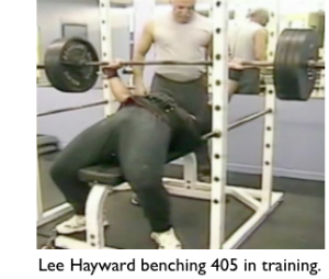 Lee Hayward Bench Pressing 405 Pounds In Training